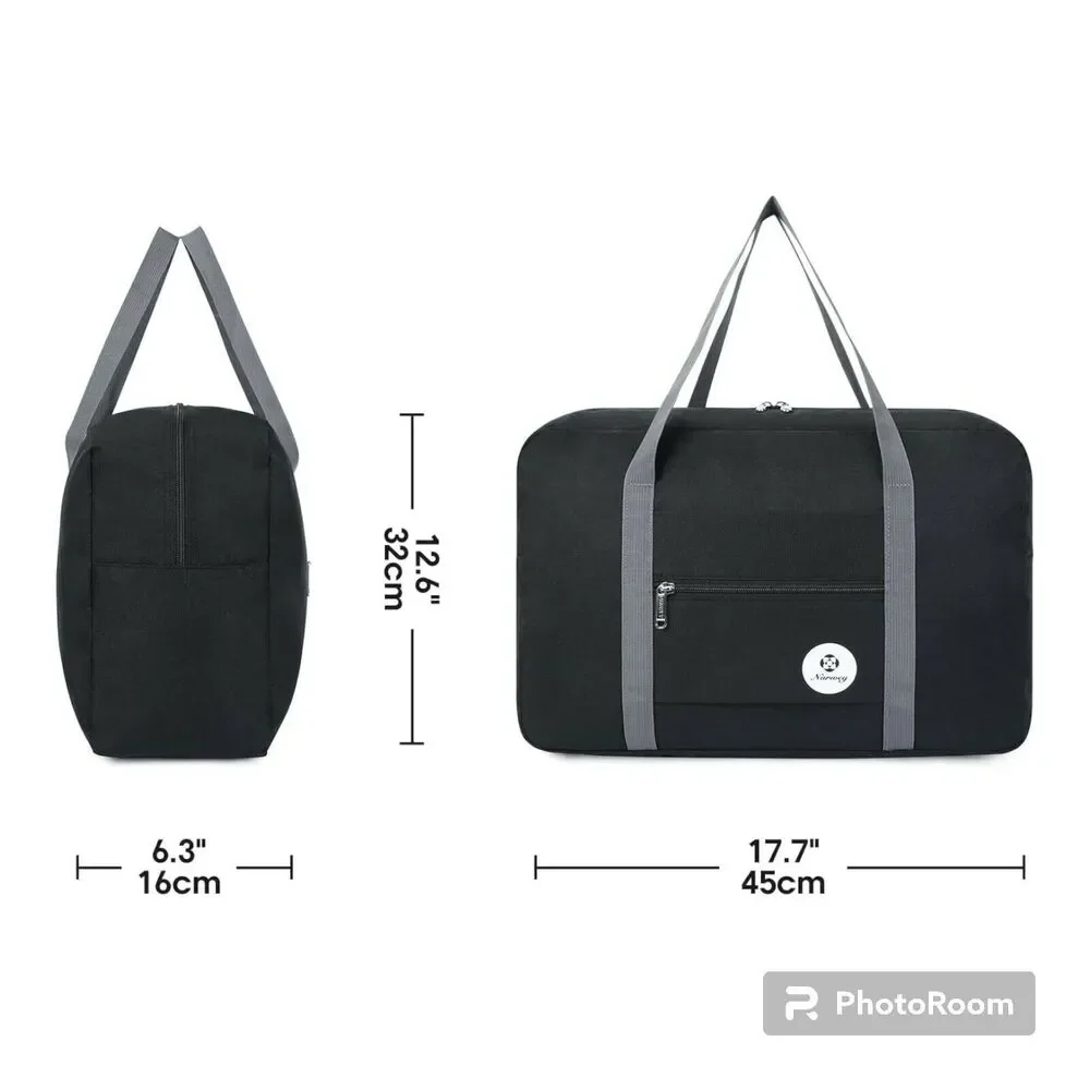 Foldable Carry on Bag For Most Airlines 17X12X6 Travel Duffel Bag Packable NWT